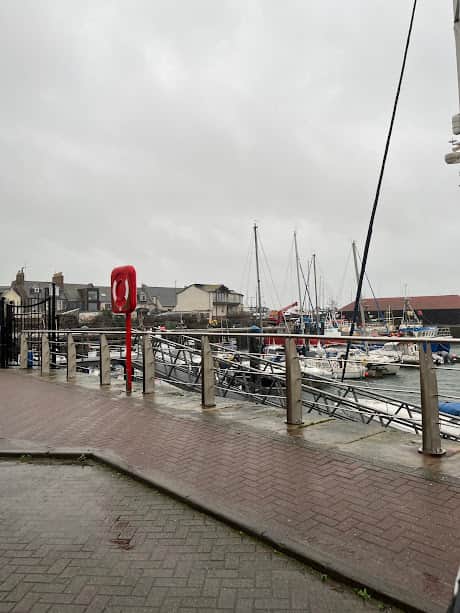 Arbroath Marina Strong winds on the edge of Storm Amy Oct 25 05